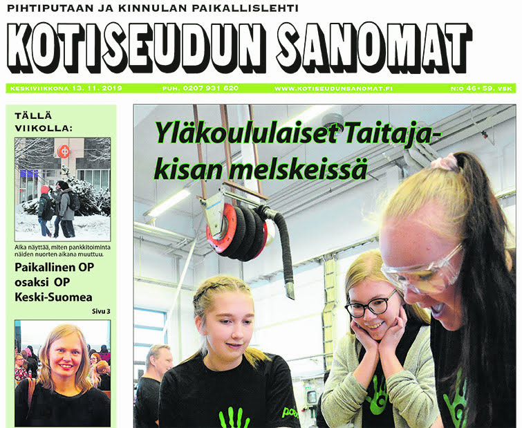 Kotiseudun Sanomat Jaetaan Pihtiputaalle Ja Kinnulaan ...