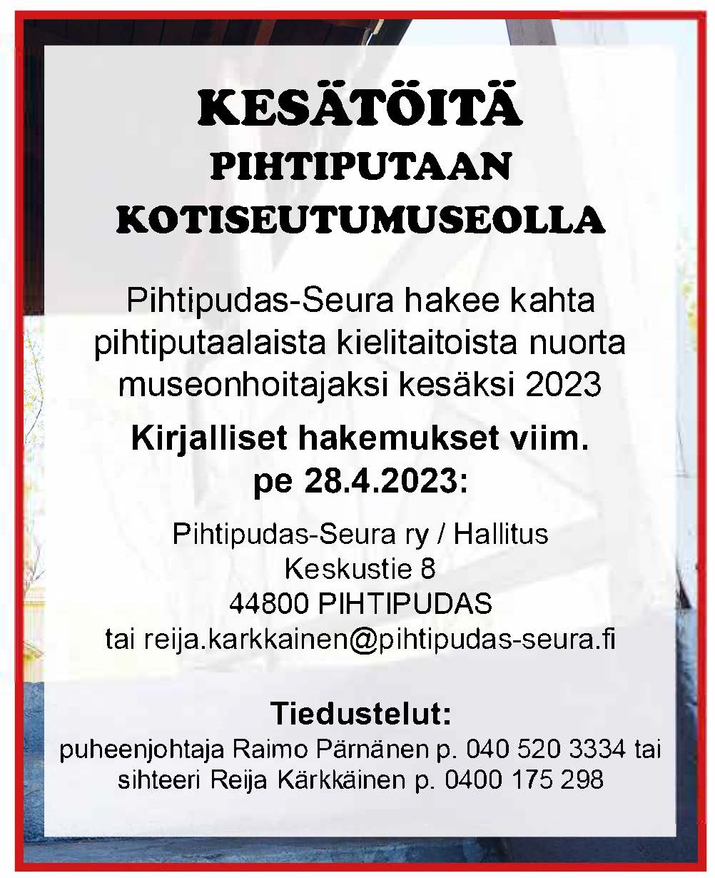 Pihtiputaan Kirjo -hanke jatkuu - Kotiseudun Sanomat